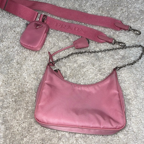 Prada Re Edition 2005 Pink Nylon Crossbody - Picture 9 of 13